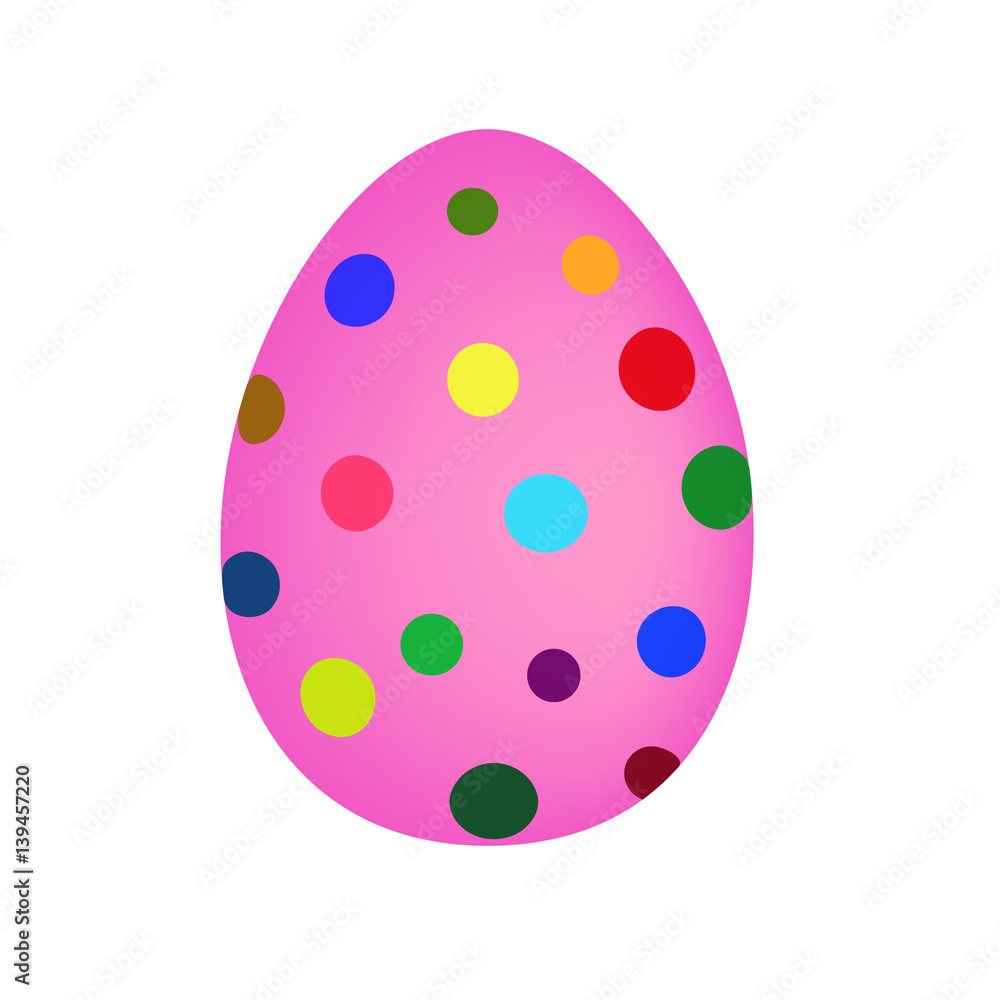 Pink easter egg with circles Pink easter egg with circles