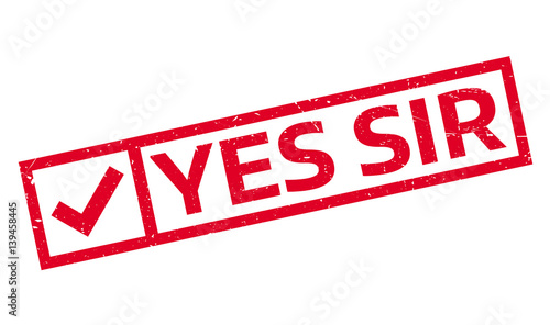 Yes Sir rubber stamp. Grunge design with dust scratches. Effects can be easily removed for a clean, crisp look. Color is easily changed.