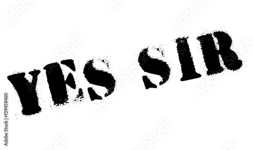 Yes Sir rubber stamp. Grunge design with dust scratches. Effects can be easily removed for a clean, crisp look. Color is easily changed.