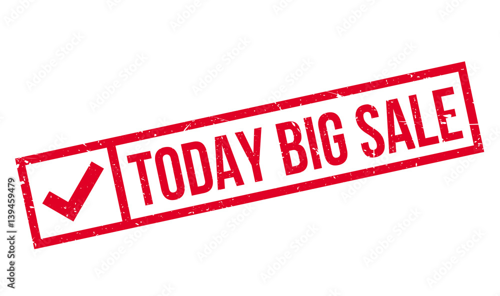 Today Big Sale rubber stamp. Grunge design with dust scratches. Effects can be easily removed for a clean, crisp look. Color is easily changed. Today Big Sale rubber stamp. Grunge design with dust scratches. Effects can be easily removed for a clean, crisp look. Color is easily changed.