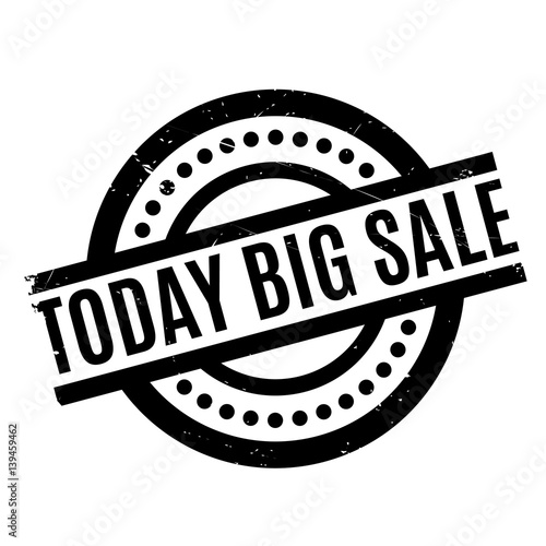 Today Big Sale rubber stamp. Grunge design with dust scratches. Effects can be easily removed for a clean, crisp look. Color is easily changed.
