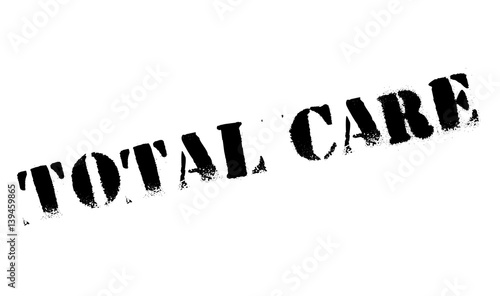 Total Care rubber stamp. Grunge design with dust scratches. Effects can be easily removed for a clean, crisp look. Color is easily changed.