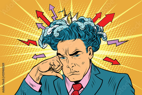 Brainstorm man thinks