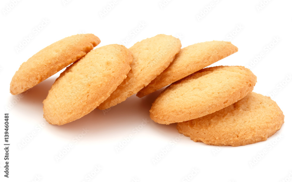 Obraz premium short pastry cookies isolated on white background