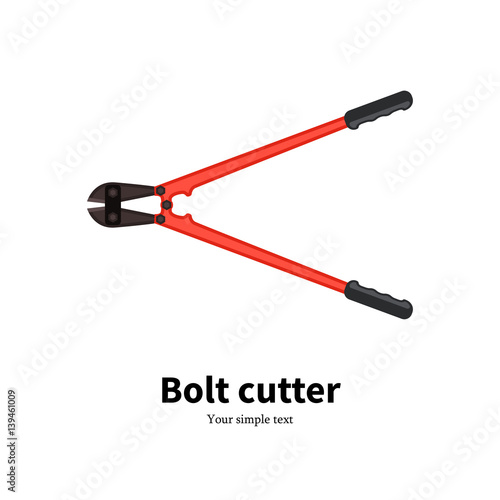 Vector illustration flat icon of a bolt cutter
