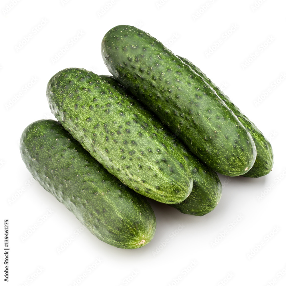 Cucumber vegetable isolated on white background cutout Cucumber vegetable isolated on white background cutout