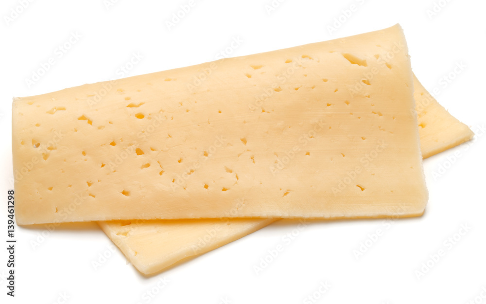 cheese slice isolated on white background cutout