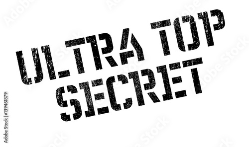 Ultra Top Secret rubber stamp. Grunge design with dust scratches. Effects can be easily removed for a clean, crisp look. Color is easily changed.