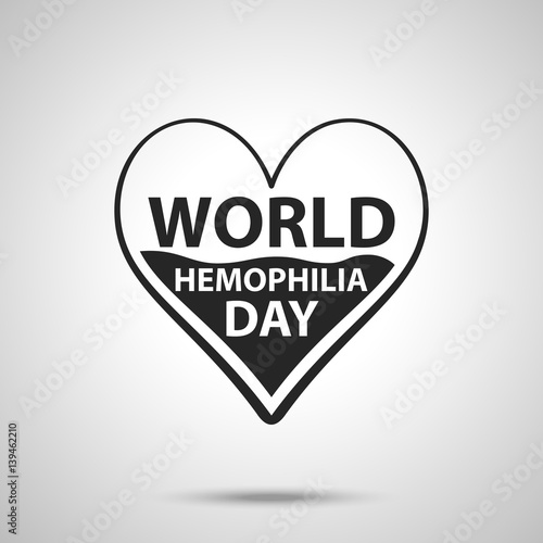 World hemophilia day concept. Heart makes drop counter transfusion. Vector illustration EPS 10.