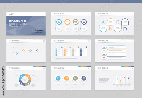 flat vector set infographics element design template. for business presentation template , brochure, and web design 
