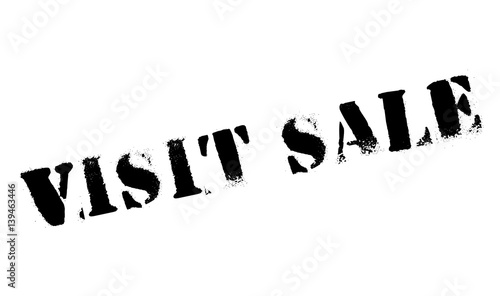 Visit Sale rubber stamp. Grunge design with dust scratches. Effects can be easily removed for a clean, crisp look. Color is easily changed.