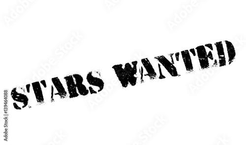 Stars Wanted rubber stamp. Grunge design with dust scratches. Effects can be easily removed for a clean, crisp look. Color is easily changed.