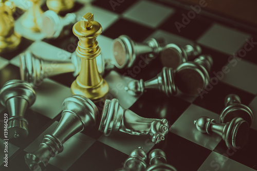 chess board game concept of business ideas and competition and stratagy plan success meaning photo