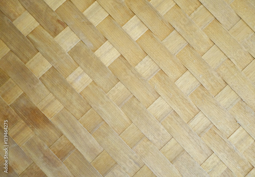 Woven Bamboo Mat Texture Background.