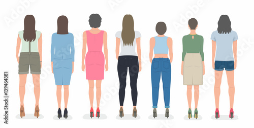 Group of women from back
