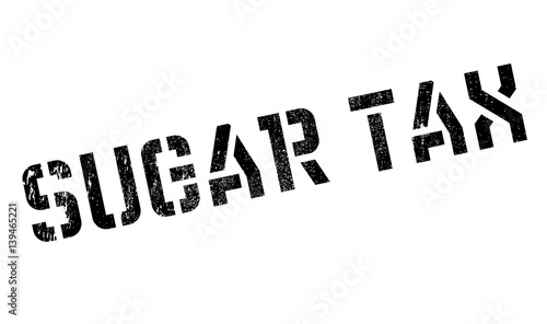 Sugar Tax rubber stamp. Grunge design with dust scratches. Effects can be easily removed for a clean, crisp look. Color is easily changed.