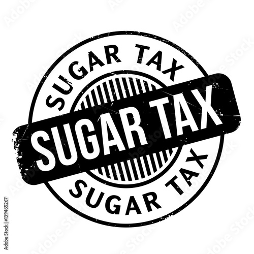Sugar Tax rubber stamp. Grunge design with dust scratches. Effects can be easily removed for a clean, crisp look. Color is easily changed.