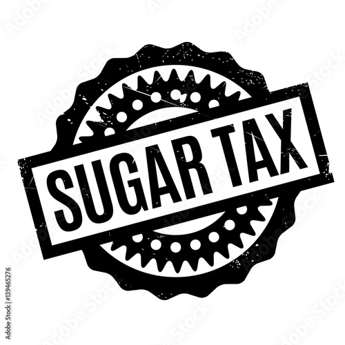 Sugar Tax rubber stamp. Grunge design with dust scratches. Effects can be easily removed for a clean, crisp look. Color is easily changed.