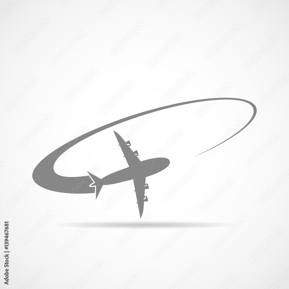 Airplane in sky. Vector illustration. Airplane in sky. Vector illustration.