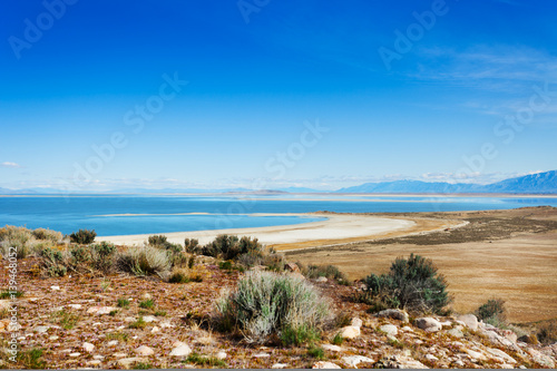 Beautiful Great Salt Lake from Antelope Island © Sergey Novikov