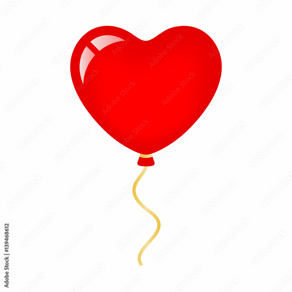 Red heart balloon icon Red heart balloon icon