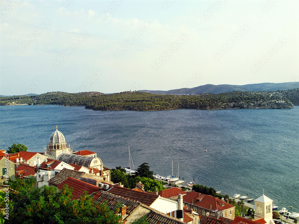 View of the dalmatian city in Croatia