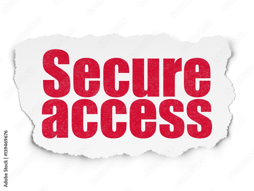Privacy concept: Secure Access on Torn Paper background Privacy concept: Secure Access on Torn Paper background
