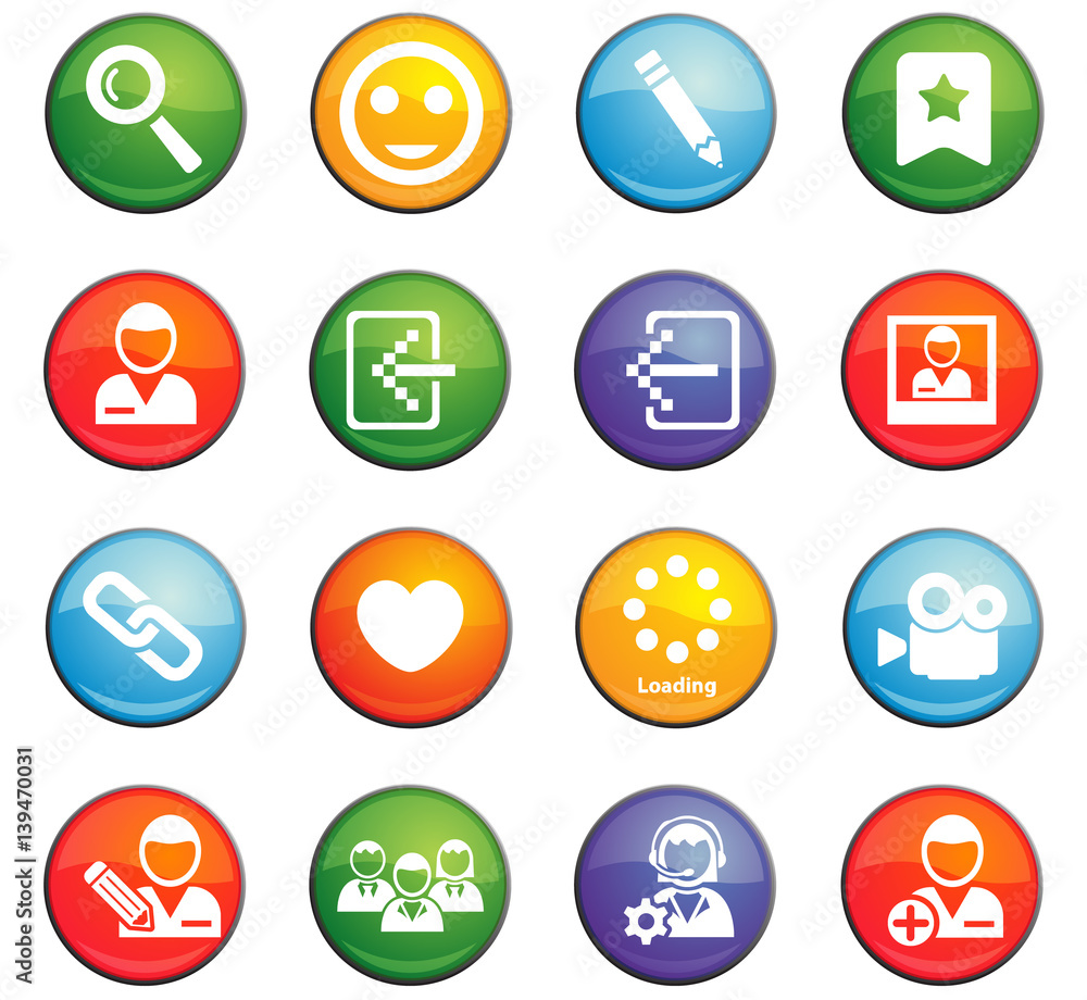 account icon set account icon set