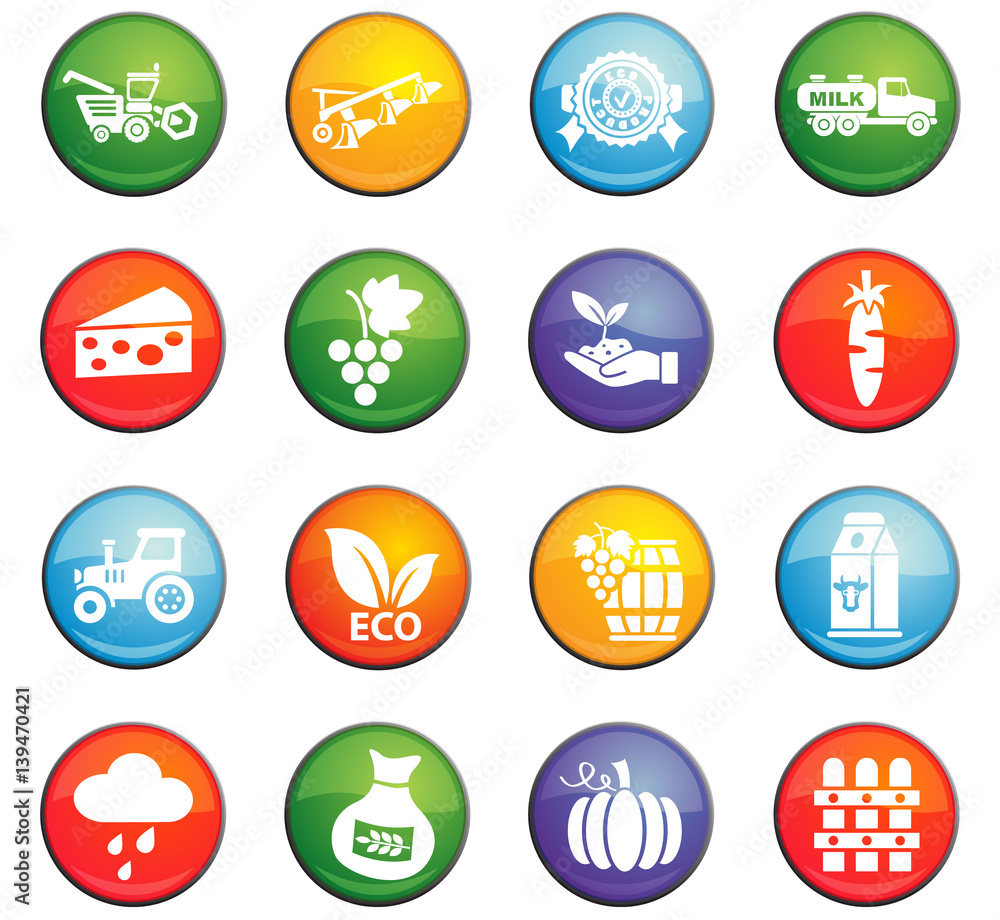 agriculture icon set agriculture icon set