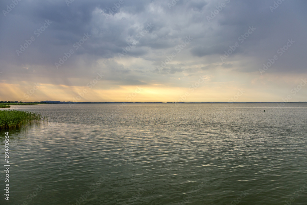 panorama of backwater on the island of Usedom, Germany