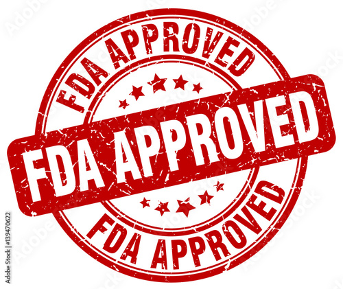 fda approved red grunge round vintage rubber stamp