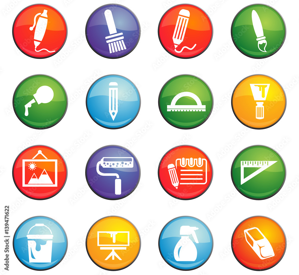 art tools icon set art tools icon set