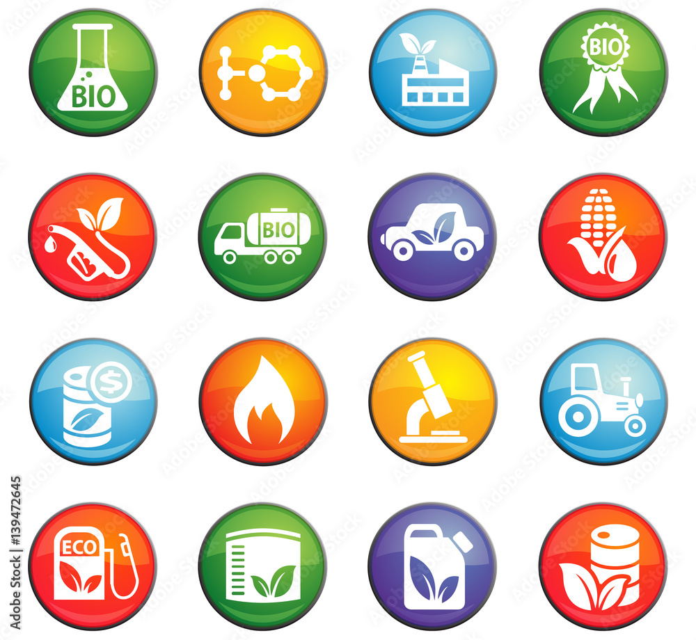 bio fuel icon set bio fuel icon set