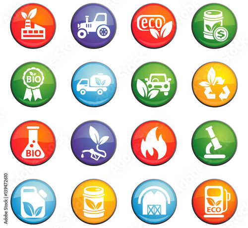 bio fuel icon set
