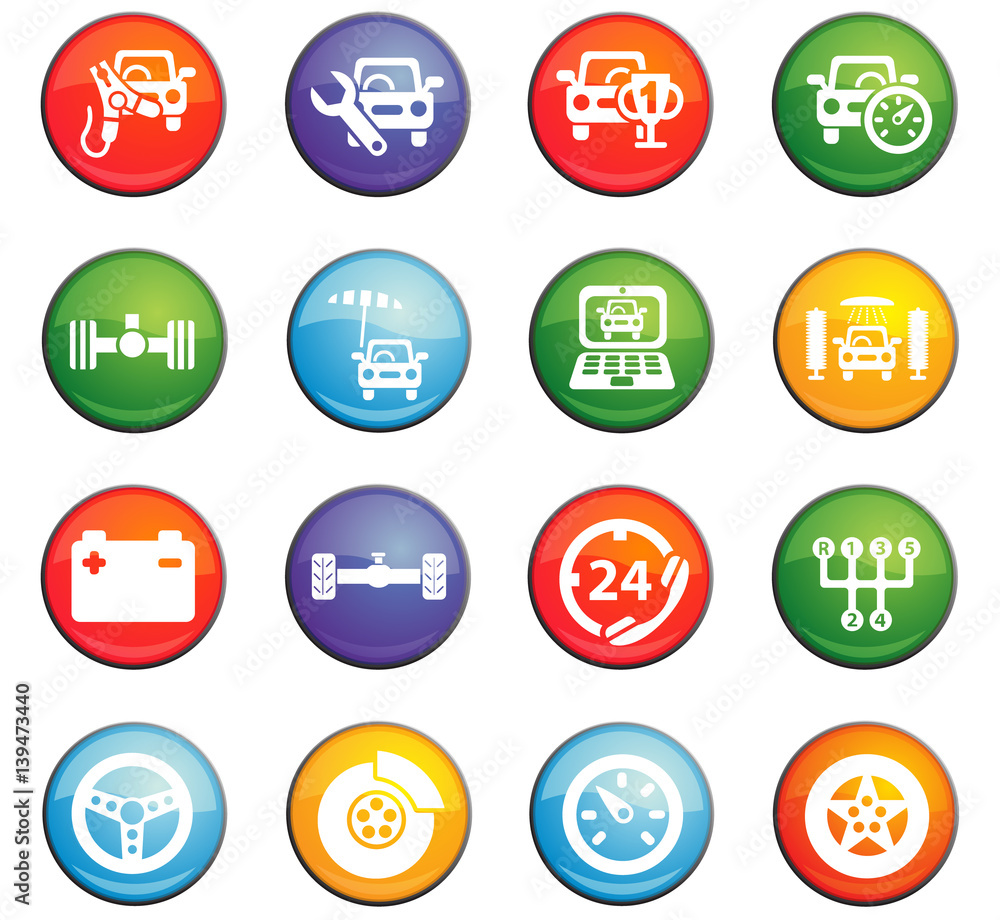 car service icon set car service icon set