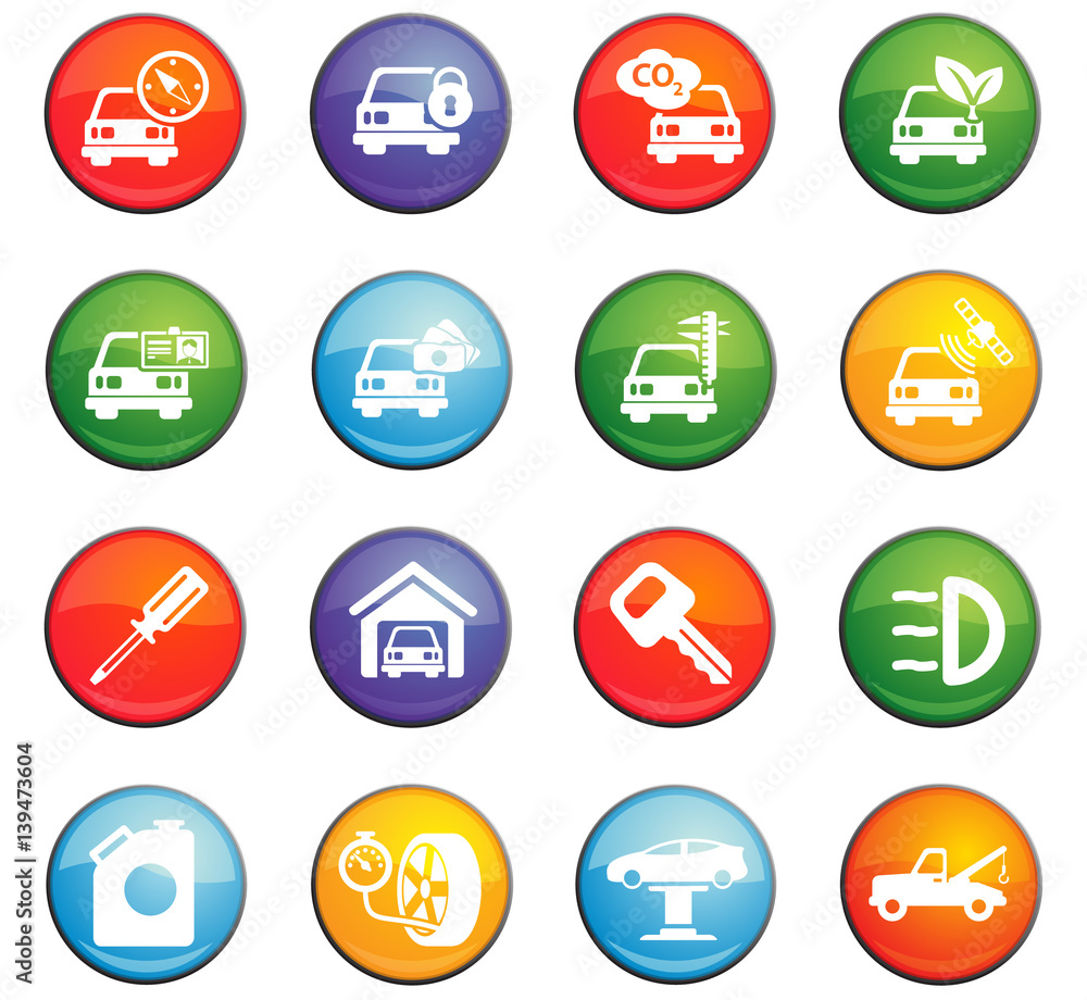 car service icon set car service icon set