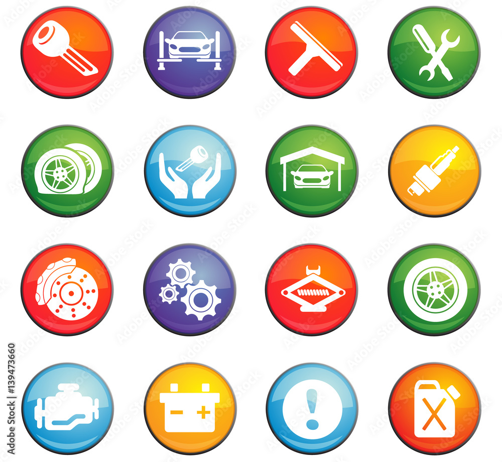 car service icon set car service icon set
