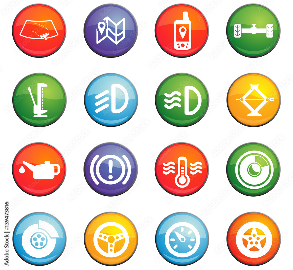 car shop icon set car shop icon set