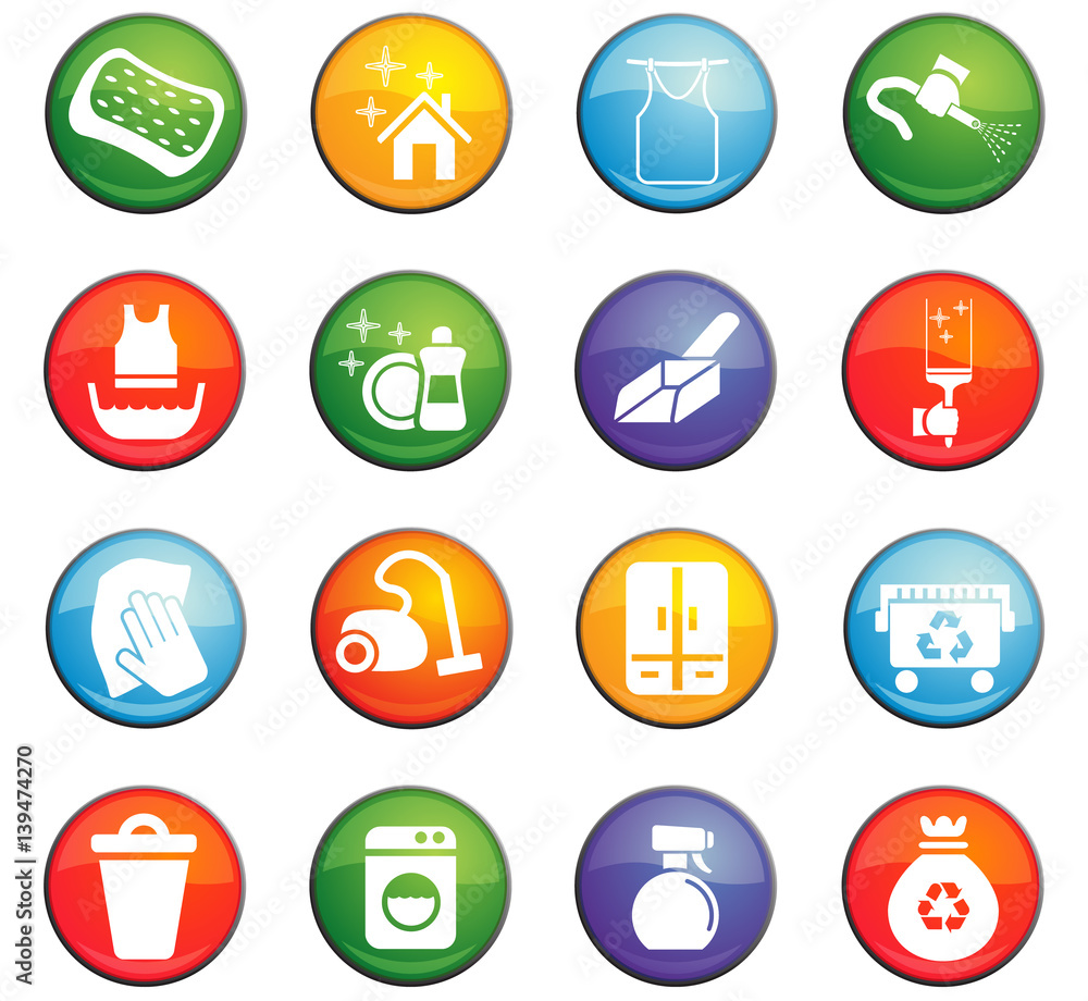 cleaning icon set