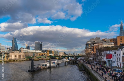 London Bankside Pier panoramic view photo
