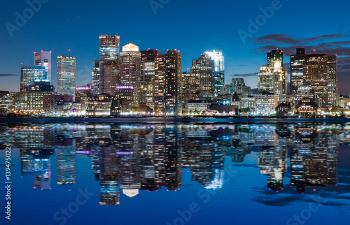 Boston Skyline at Night