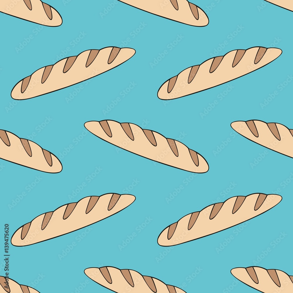 Long loaf. Seamless vector pattern Long loaf. Seamless vector pattern
