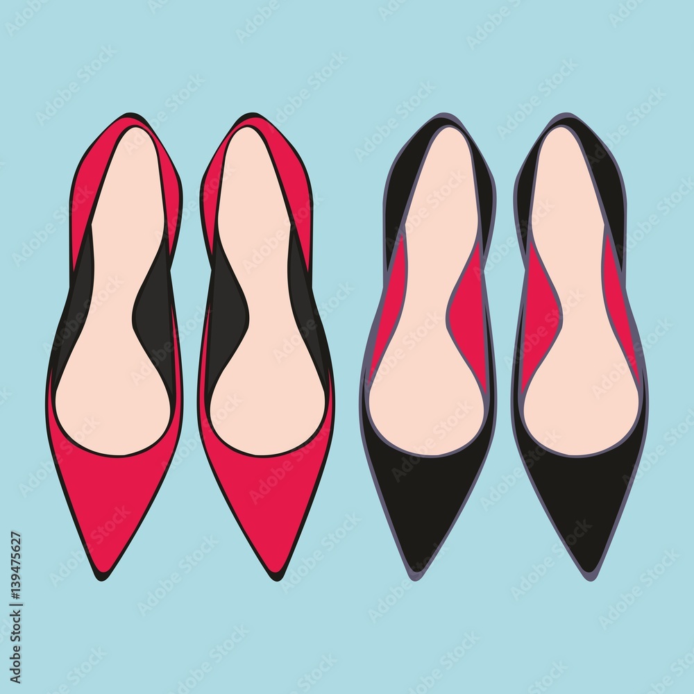 Shoes. Decorative vector illustration for design
