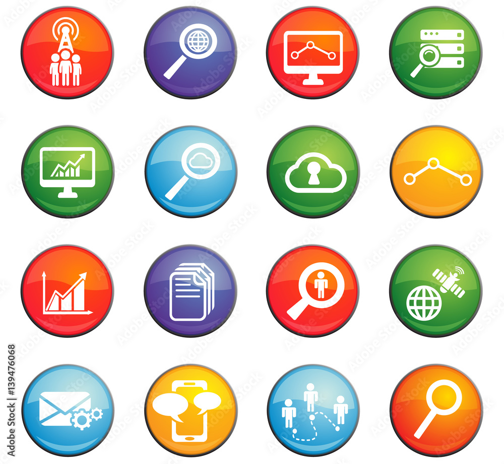 data analytic icon set data analytic icon set