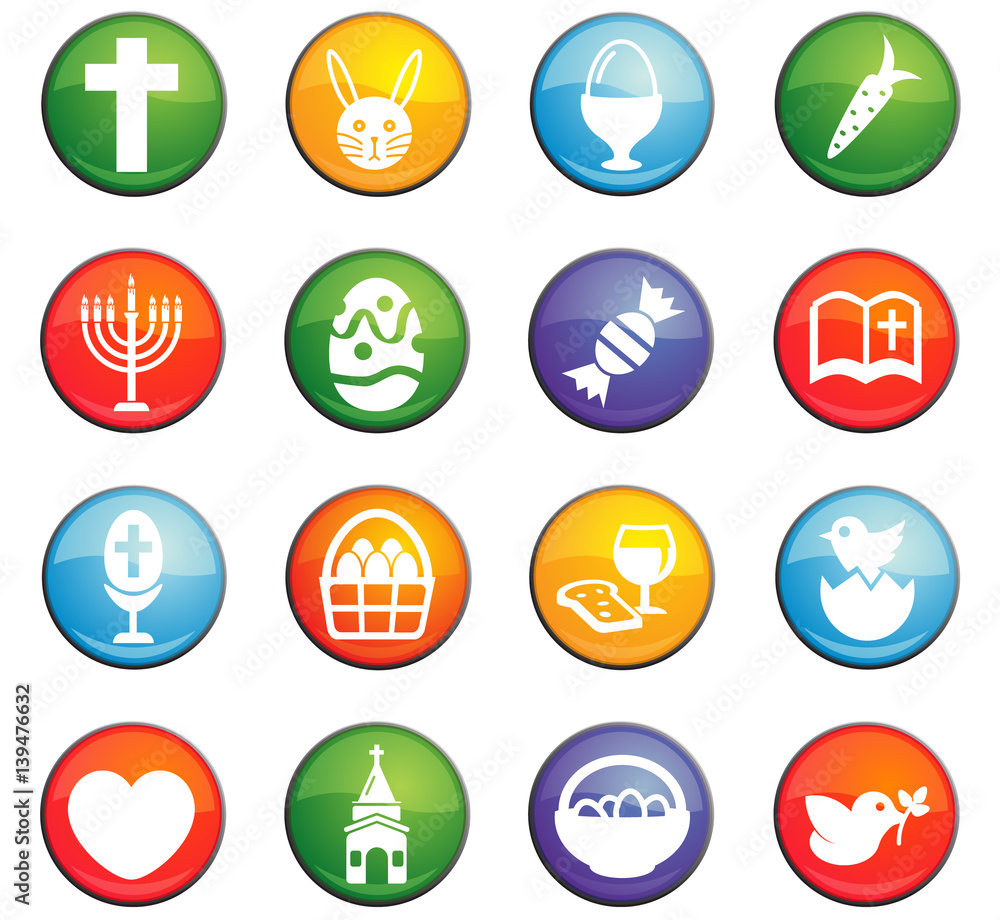 easter icon set easter icon set
