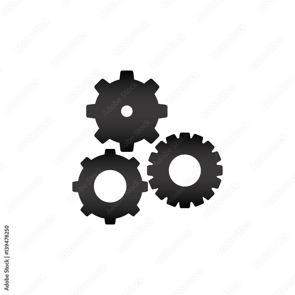 black silhouette with pinions set vector illustration black silhouette with pinions set vector illustration