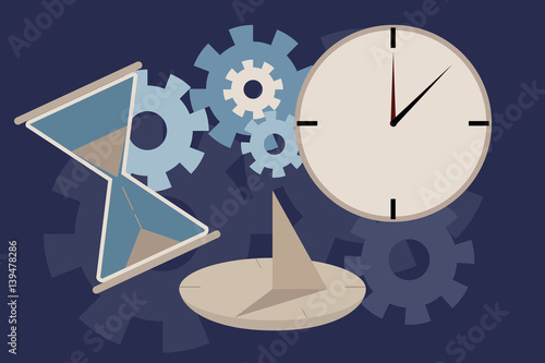 Flat time clock vector