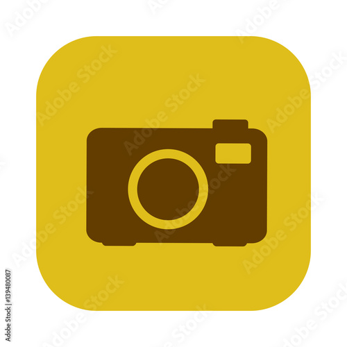 color square with analog camera icon vector illustration photo