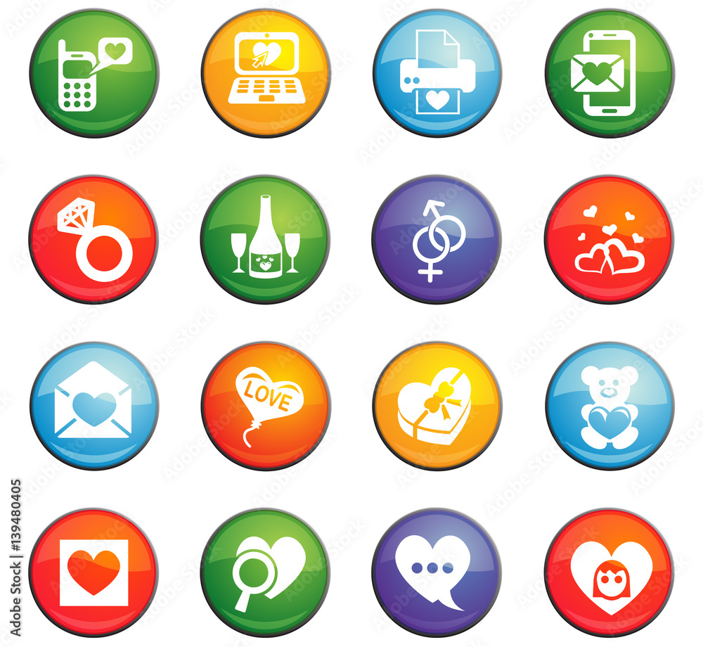 love icon set love icon set