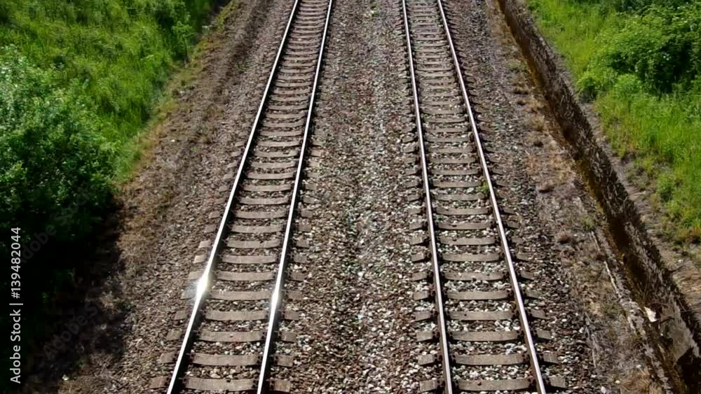 The double railway line in transit through a nature
The double railway line in transit through a nature